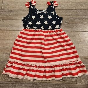 Girls Patriotic Dress. Sz 3-4.